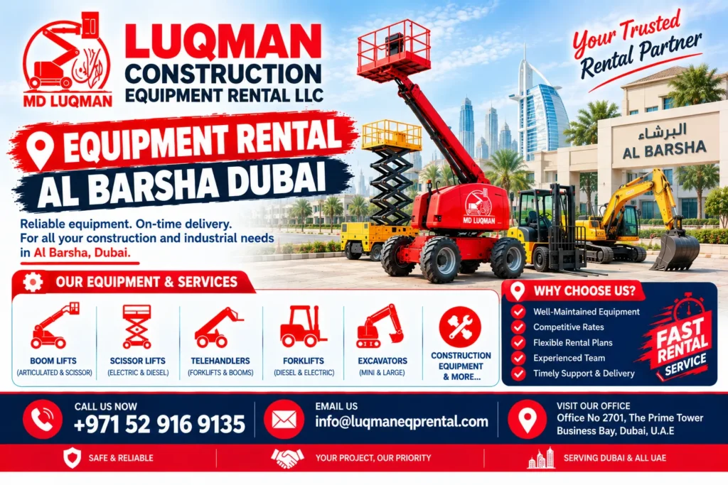 Equipment Rental Al Barsha Dubai