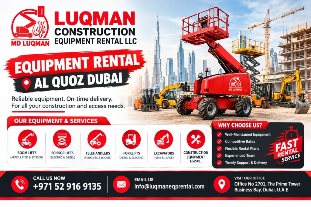 Equipment Rental Al Quoz Dubai
