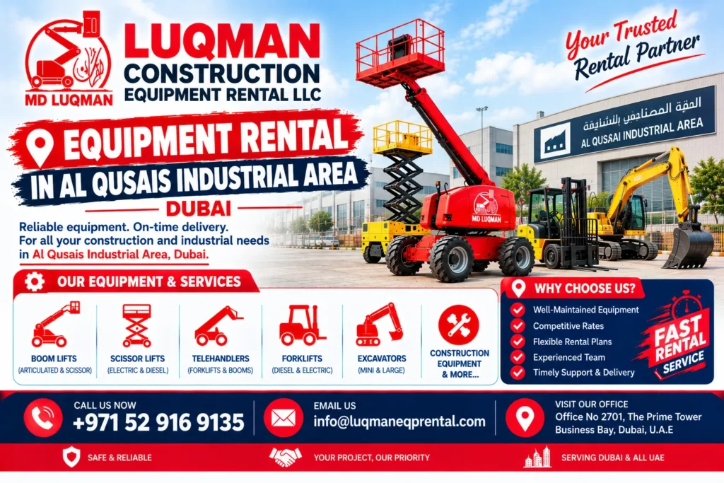 Equipment Rental Al Qusais Industrial Area