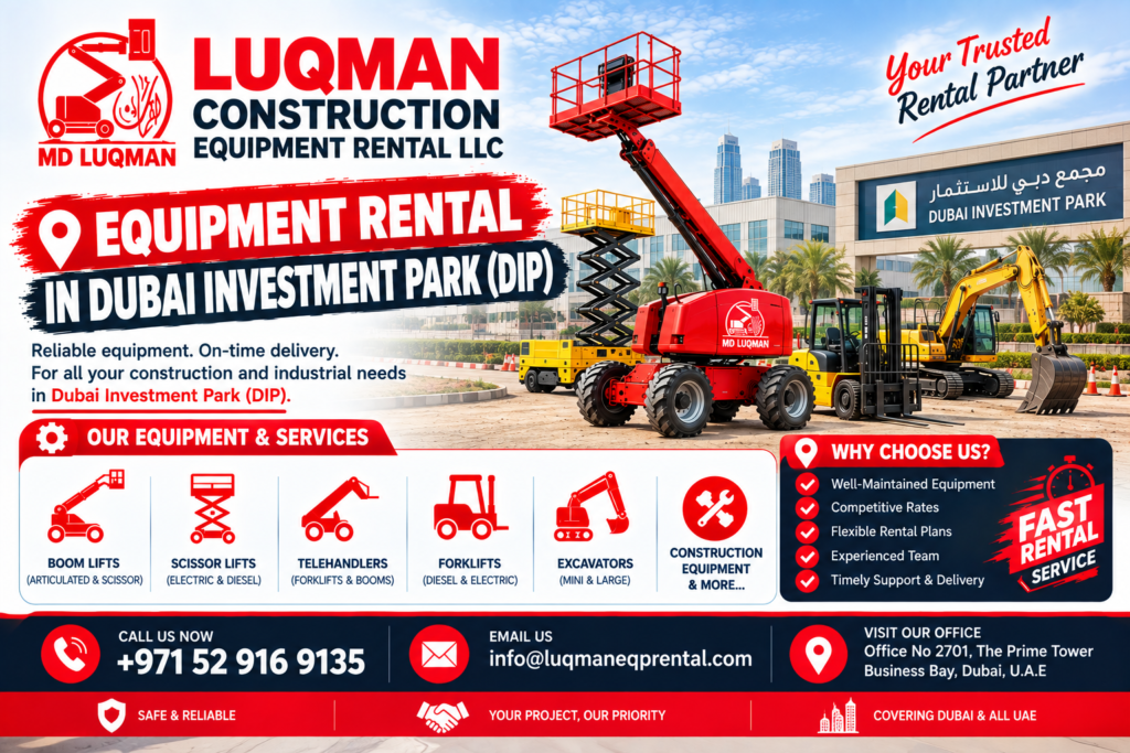 Equipment Rental Dubai Investment Park