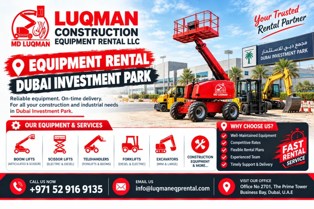 Equipment Rental Dubai Investment Park