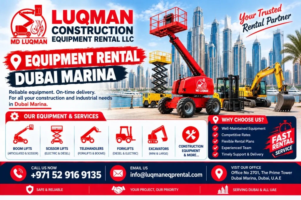 Equipment Rental Dubai Marina